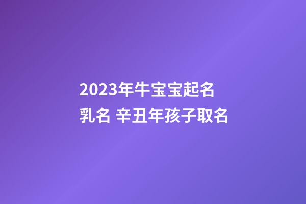 2023年牛宝宝起名乳名 辛丑年孩子取名